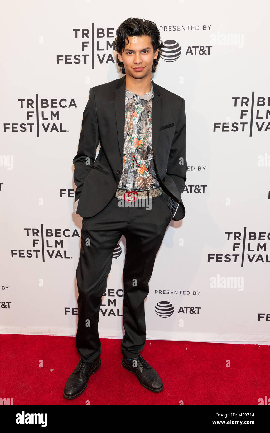New York, USA. 24 avril, 2018. Xolo Mariduena au Tribeca Film Festival arrivées tapis rouge à New York. Credit : SOPA/Alamy Images Limited Live News Banque D'Images