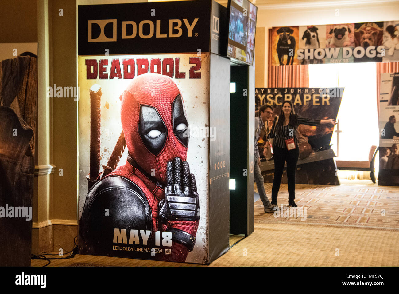 Las Vegas, USA. Apr 23, 2018. Deadpool 2 dû à l'extérieur 18 mai, comme vu à l'intérieur de Kino Caesars Palace à Las Vegas, NV. Crédit : l'accès Photo/Alamy Live News Banque D'Images Las Vegas, USA. Apr 23, 2018. Deadpool 2 dû à l'extérieur 18 mai, comme vu à l'intérieur de Kino Caesars Palace à Las Vegas, NV. Crédit : l'accès Photo/Alamy Live News Banque D'Images