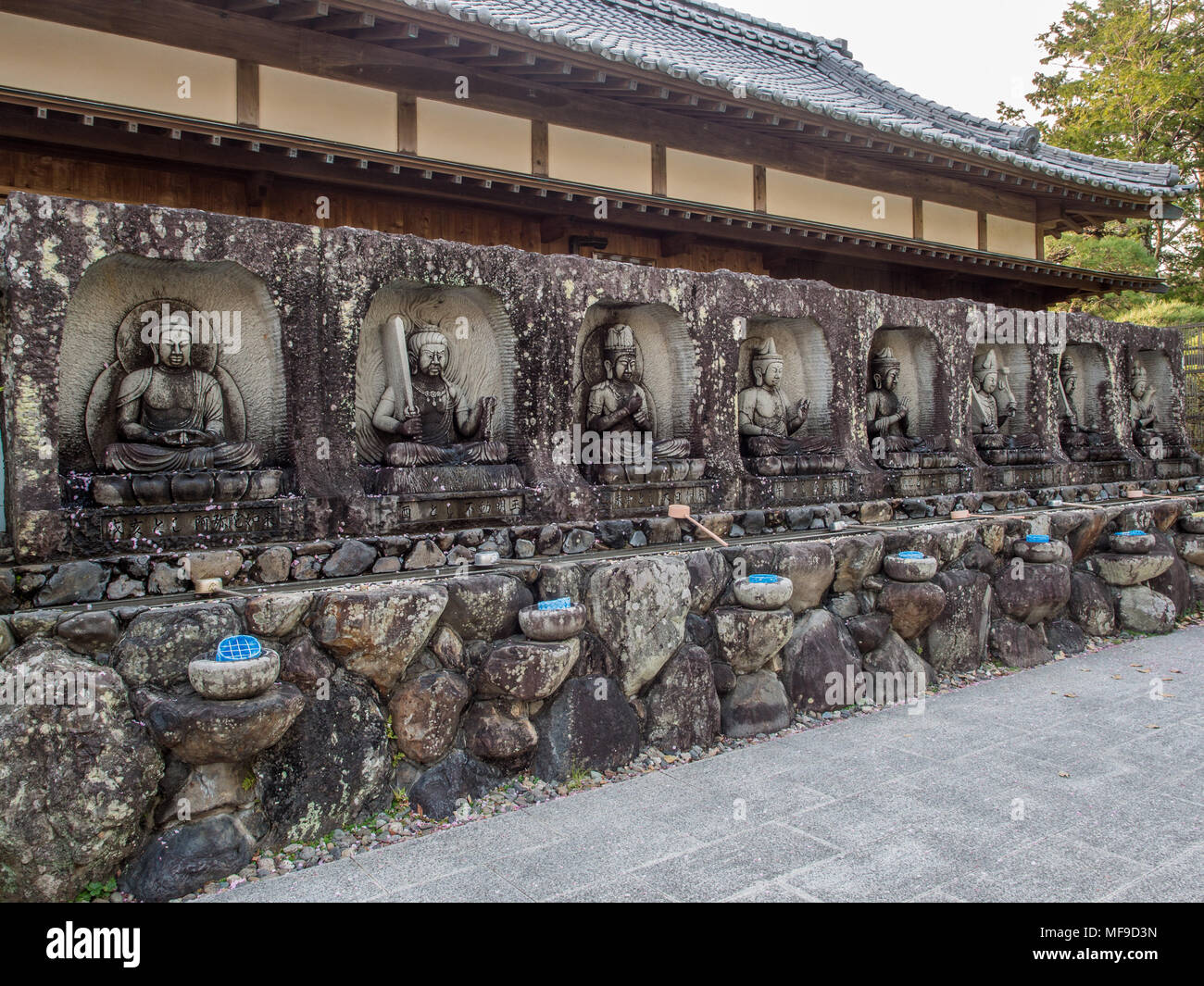 Divinités bouddhistes, Kanjizaiji, Ehime, Shikoku, Japon Banque D'Images
