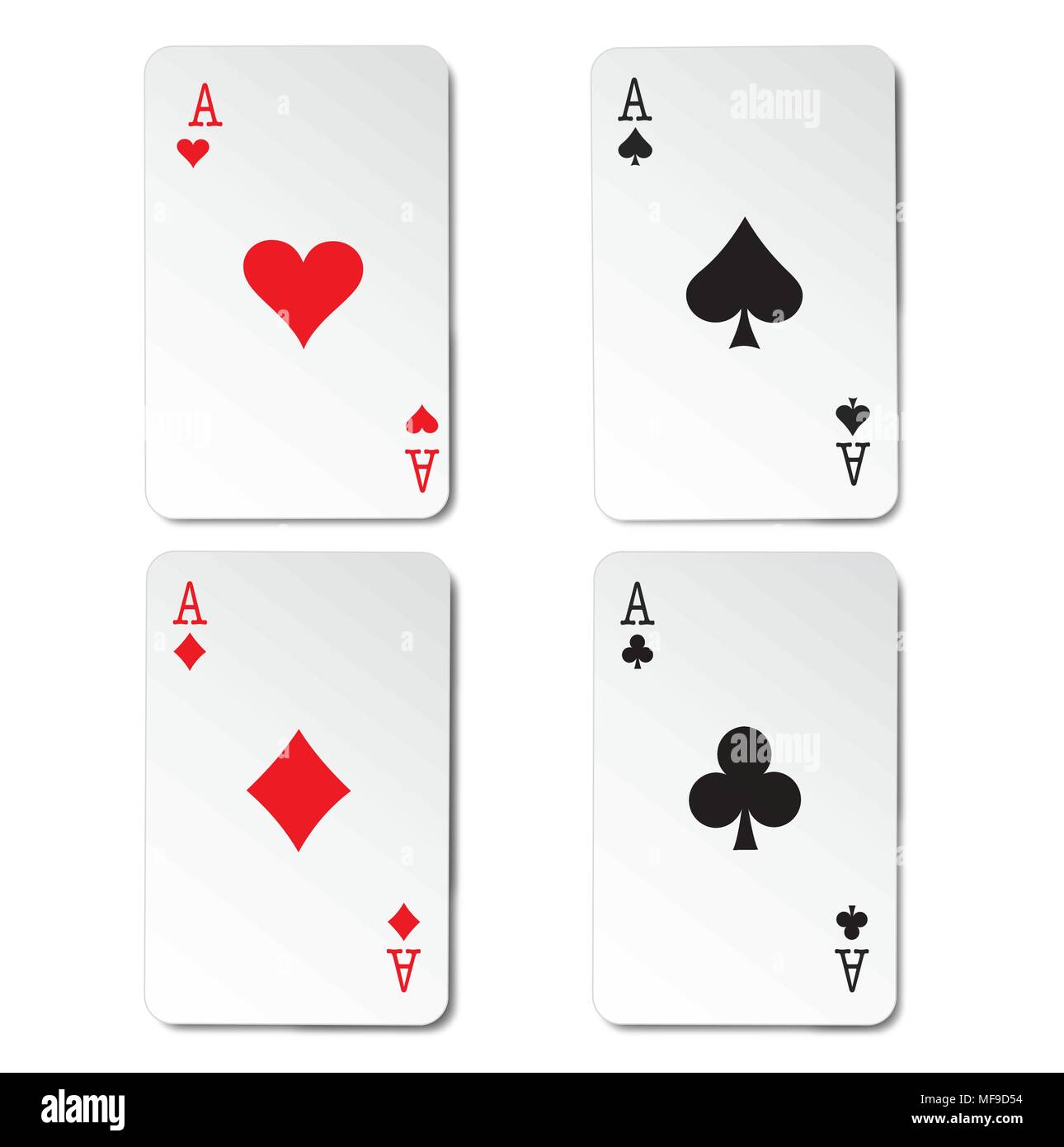 Cartes à jouer au poker avec les jeux de casino Illustration de Vecteur
