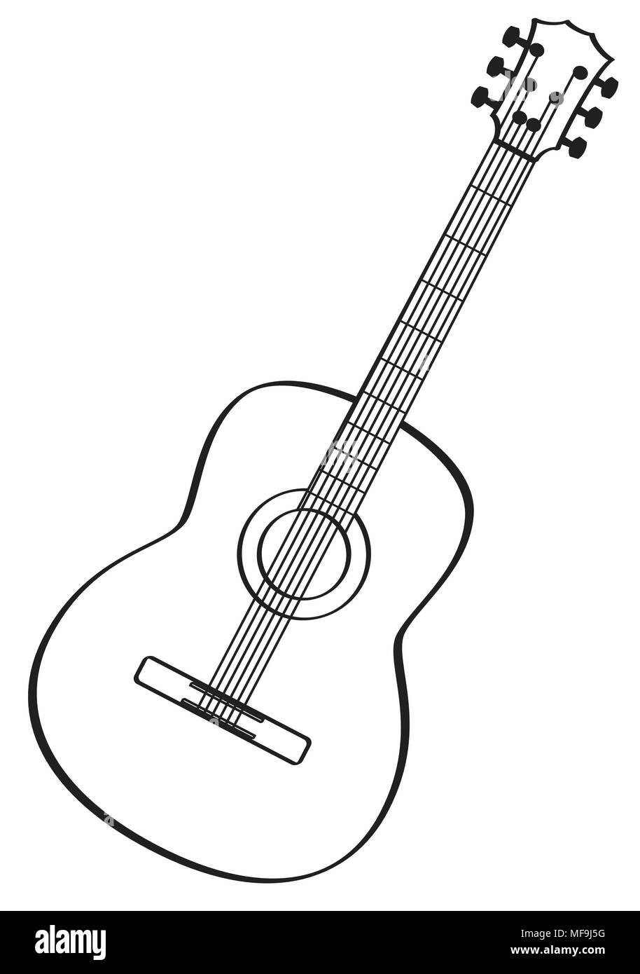 Instrument de musique guitare Illustration de Vecteur