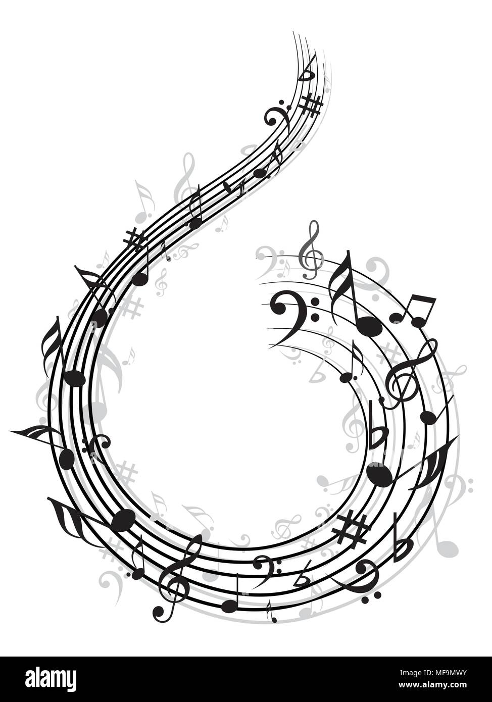 Background note de musique Illustration de Vecteur