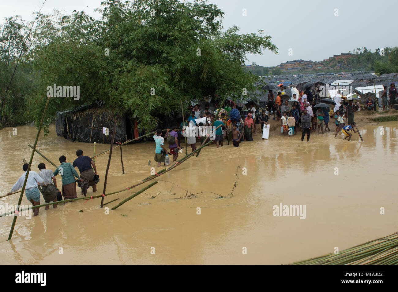 La crise des réfugiés Rohingyas au Bangladesh Banque D'Images