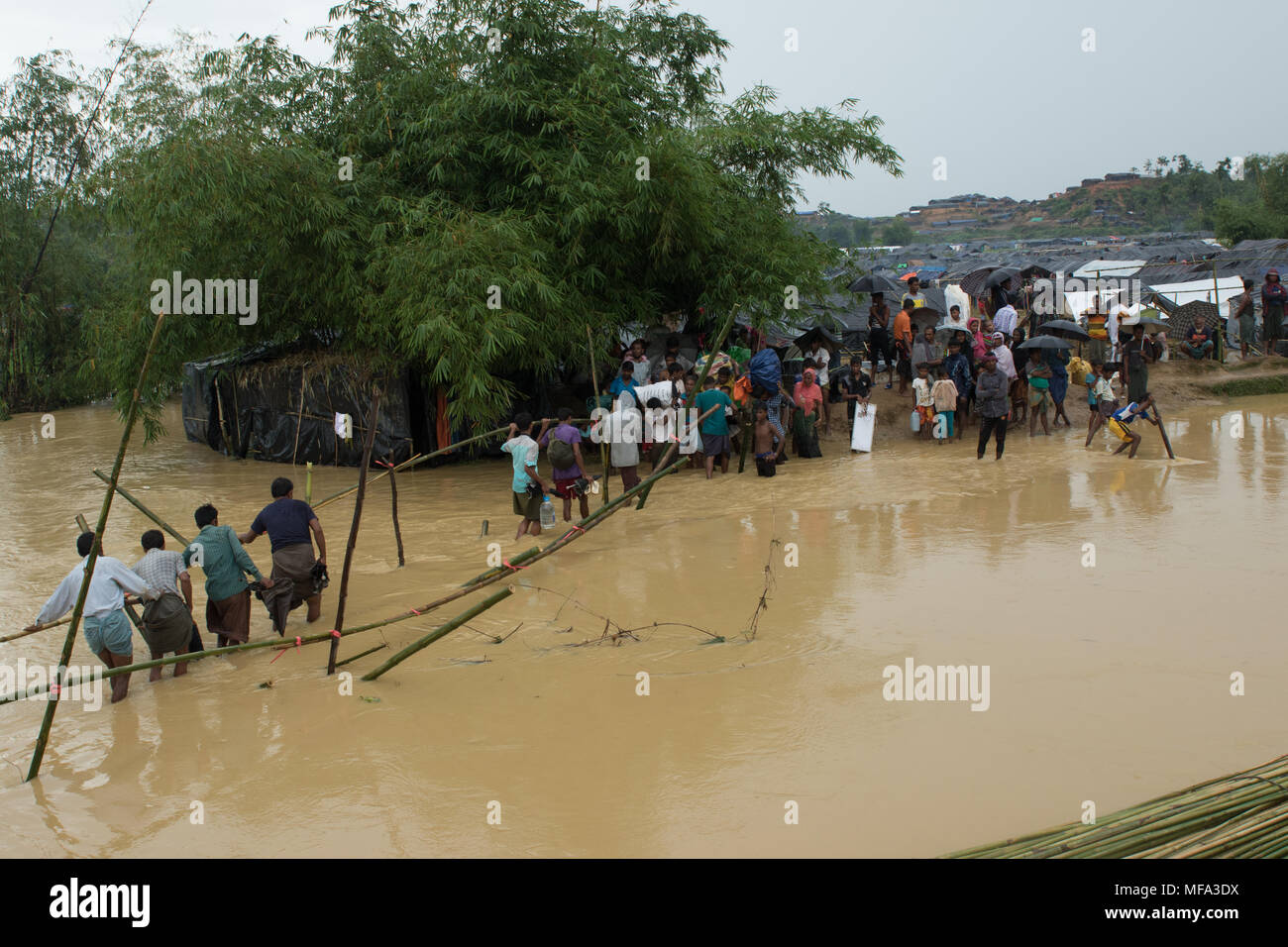 La crise des réfugiés Rohingyas au Bangladesh Banque D'Images