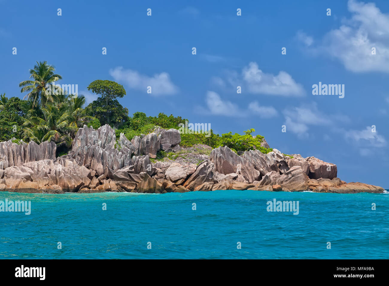 Belle Île Saint-pierre tropical, Seychelles Banque D'Images