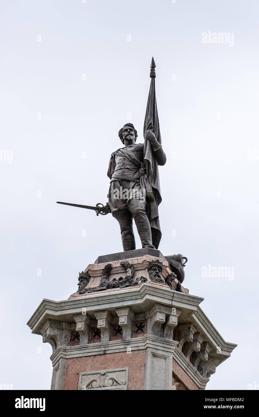 Monument à l'amiral D. ANtonio de Oquendo, San Sebastian, Pays Basque, Espagne. Banque D'Images