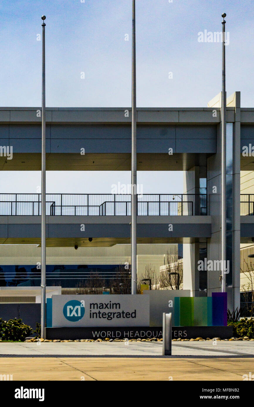 Maxim Integrated dans la Silicon Valley de Californie du Nord, USA Banque D'Images
