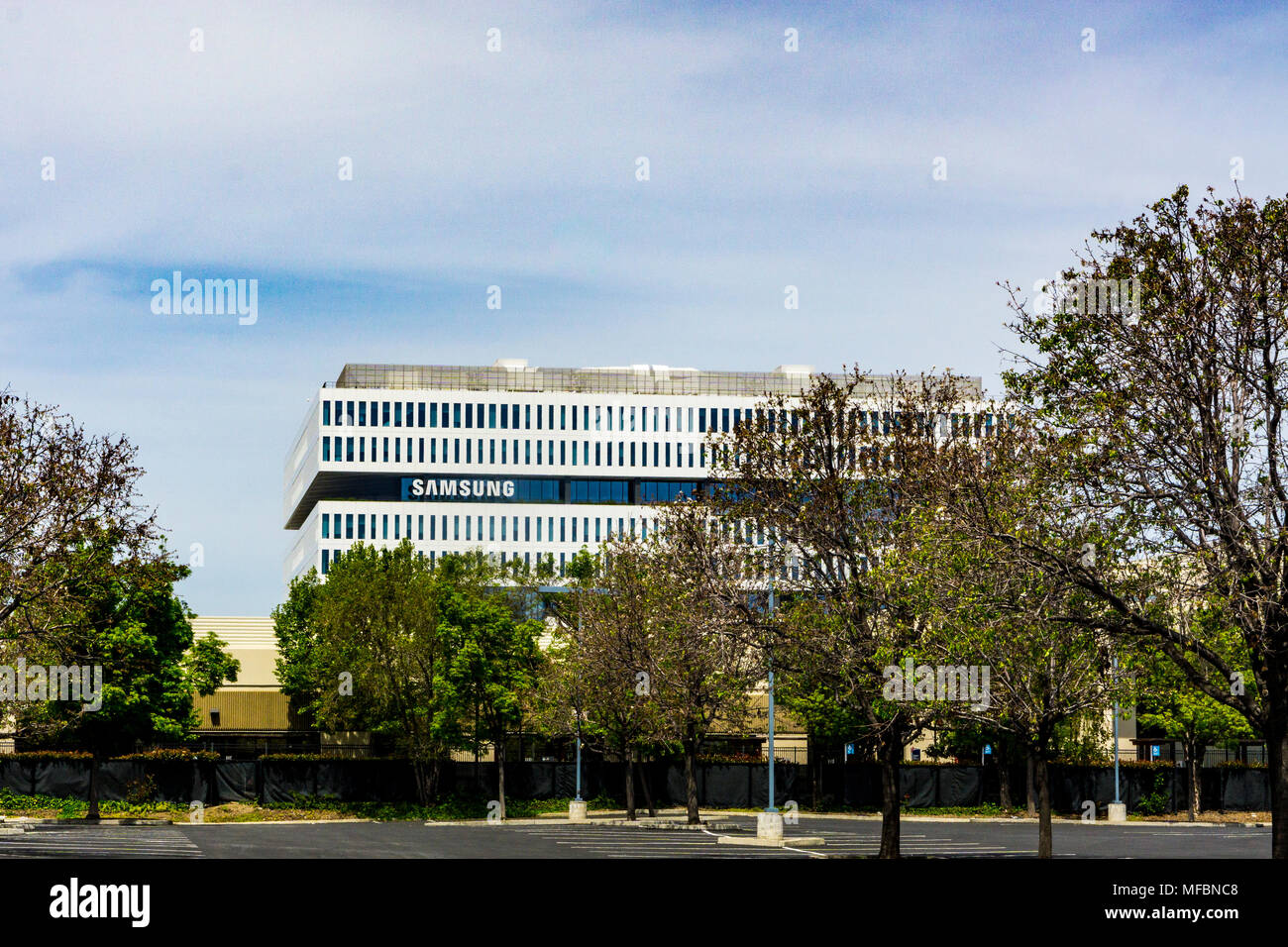 Bâtiment de Samsung dans la Silicon Valley de Californie du Nord, USA Banque D'Images