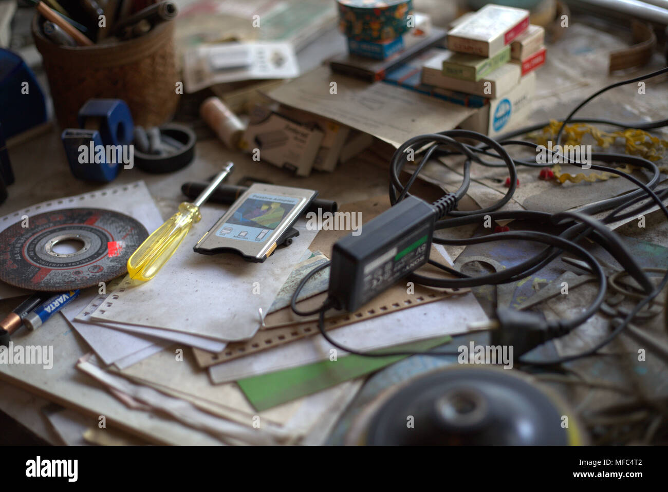 Sur la table du Mess Banque D'Images