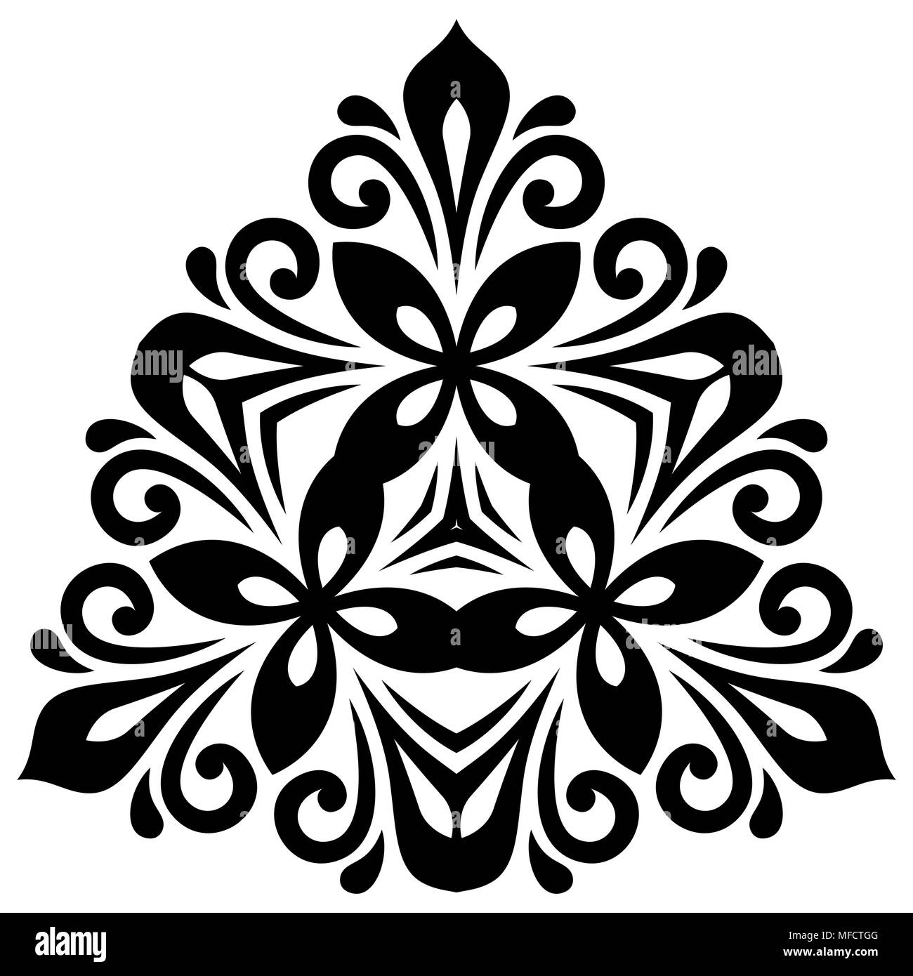 Dans un style classique élégant ornement Banque D'Images