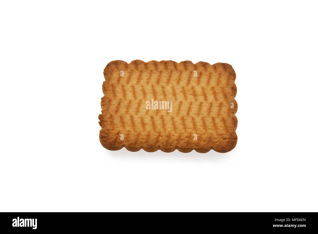 Un carré de biscuits. Isolé sur fond blanc. Banque D'Images