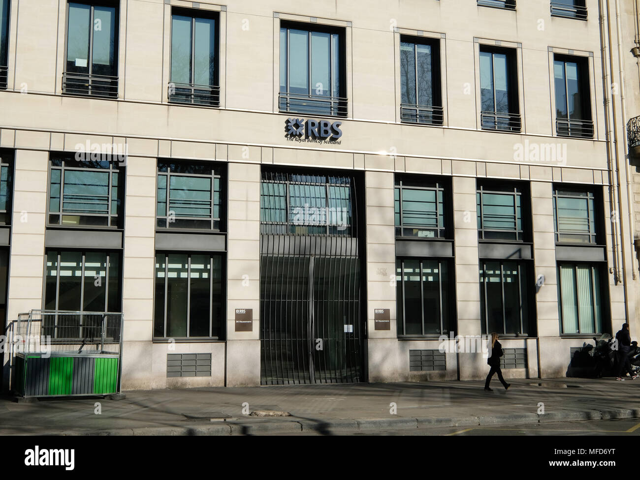 La direction générale de la Royal Bank of Scotland Boulevard Haussmann, Paris. Banque D'Images