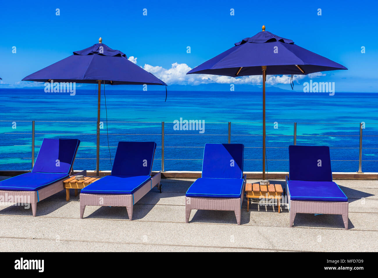 Transat on tropical beach Banque D'Images