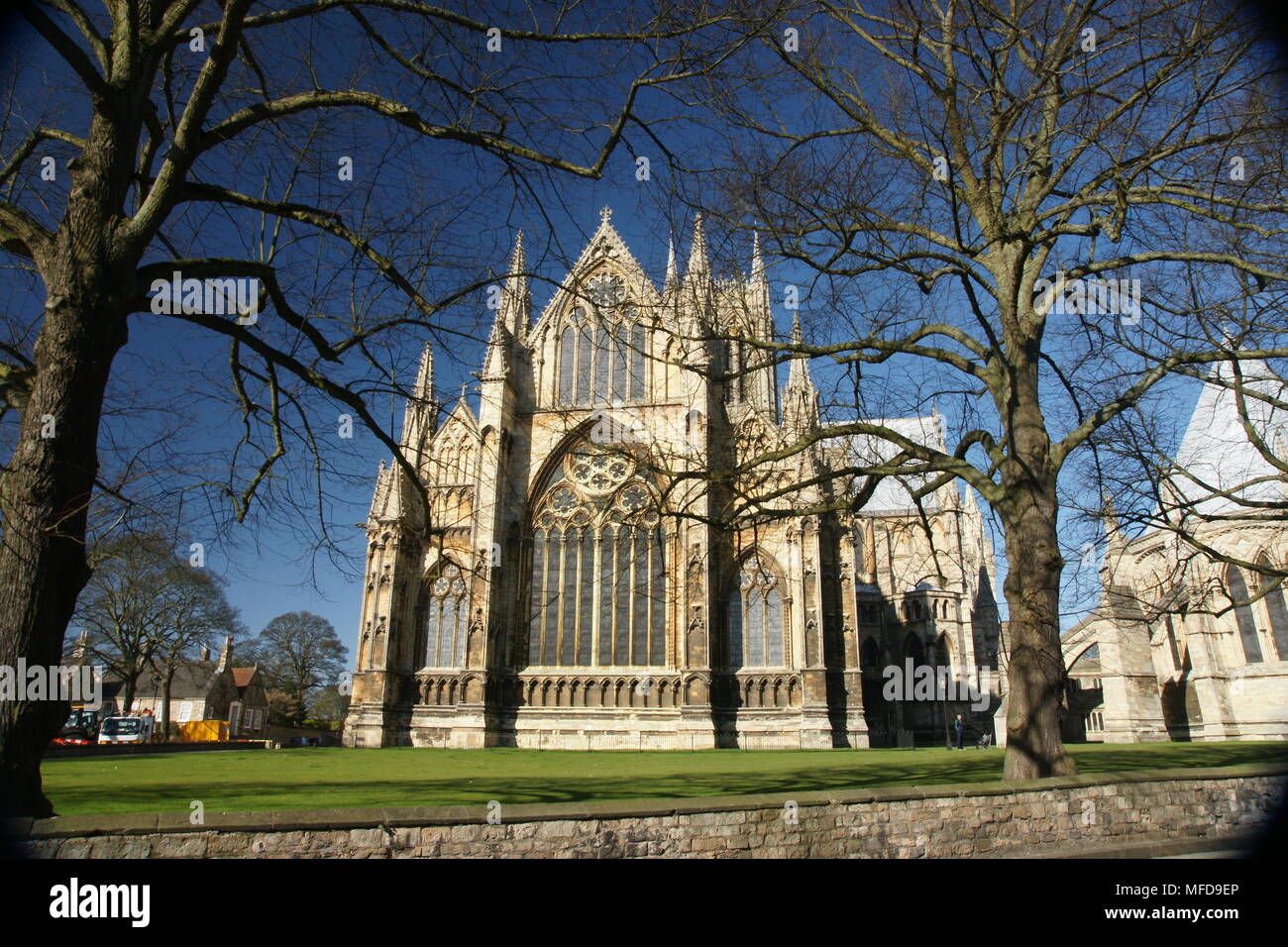 La Cathédrale de Lincoln, l'église cathédrale de la Sainte Vierge Marie de Lincoln, cathédrale St Mary, Lincoln, Angleterre Banque D'Images
