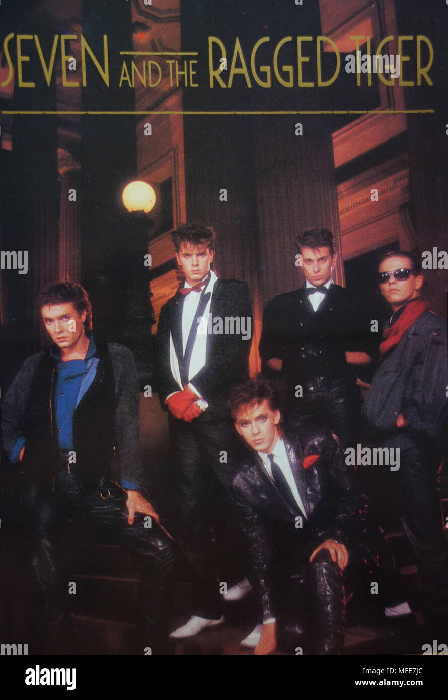 Duran Duran's Sept et le manchon de l'Album Ragged Tiger. Banque D'Images