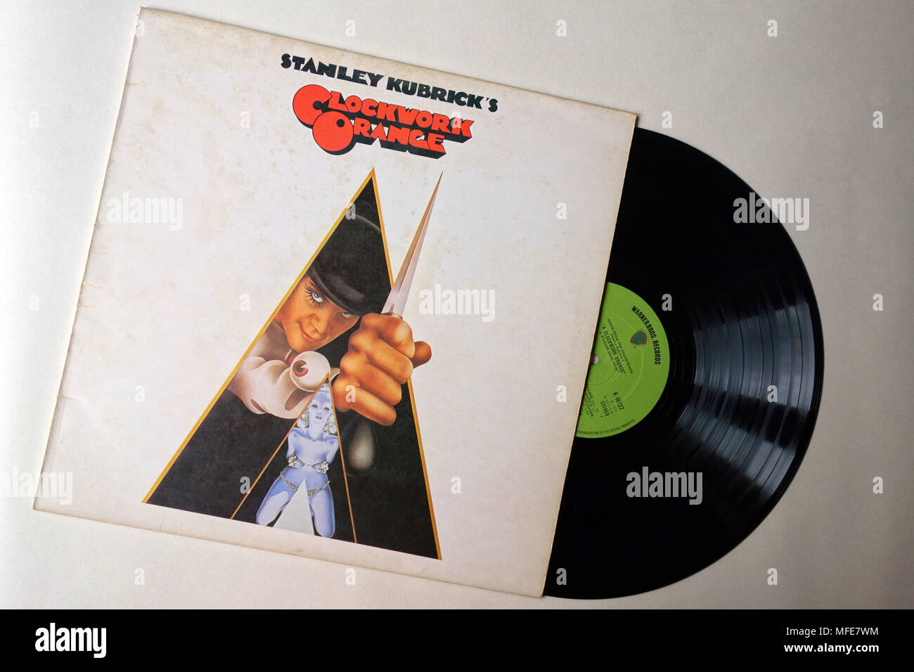 Stanley Kubrick's Clockwork Orange Pochette couvrir par Warner Brothers Records. Banque D'Images