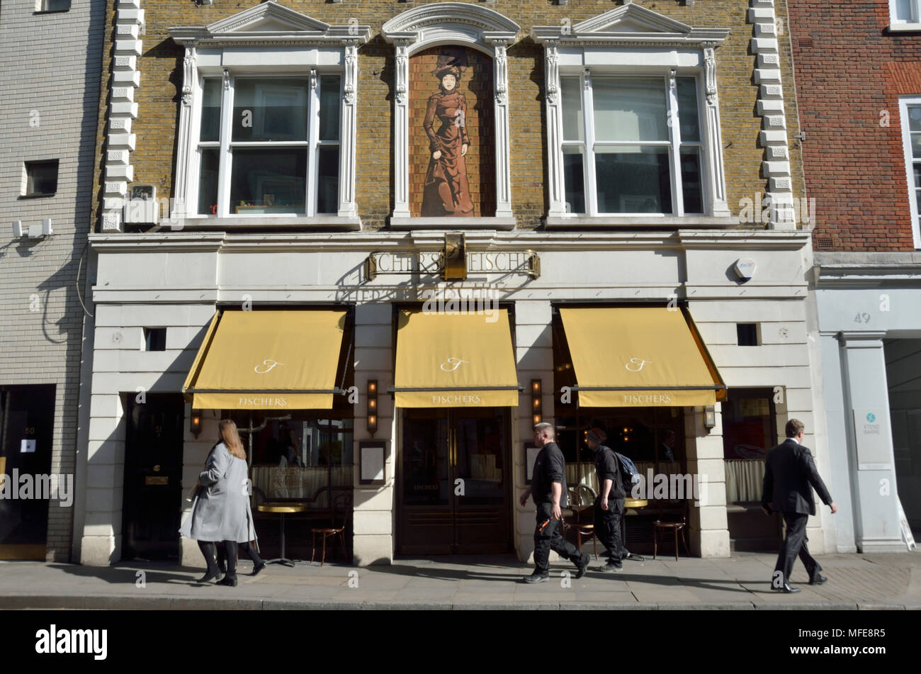 Fischer's restaurant autrichien dans Marylebone High Street, Marylebone, London, UK. Banque D'Images