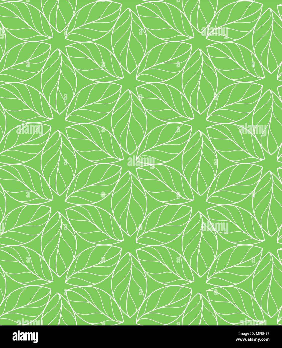 Répéter sans motif feuilles linéaires Illustration de Vecteur