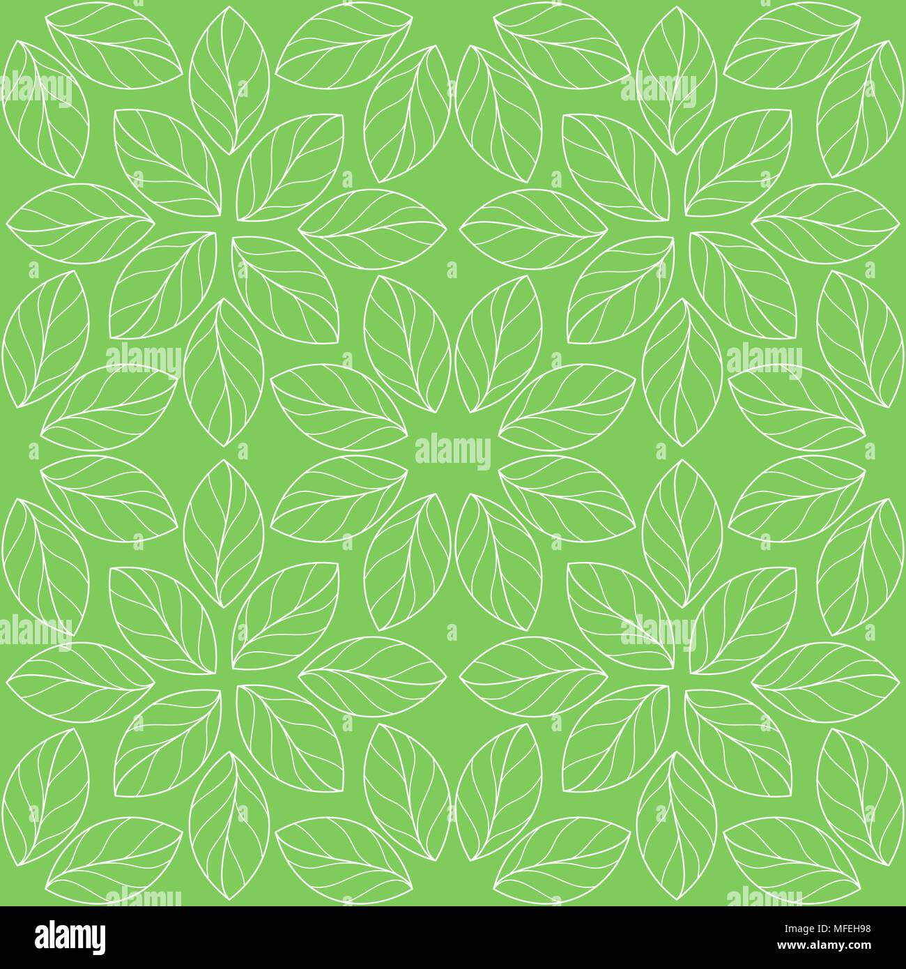 Répéter sans motif feuilles linéaires Illustration de Vecteur