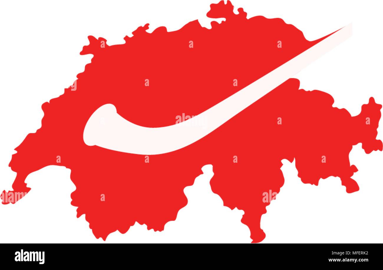 Image de cor des Alpes sur la carte Suisse, la musique folklorique de l'instrument, Vector illustration isolé sur fond blanc Illustration de Vecteur