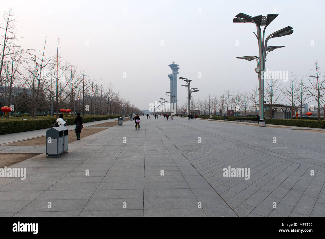 Le parc olympique de Beijing Banque D'Images