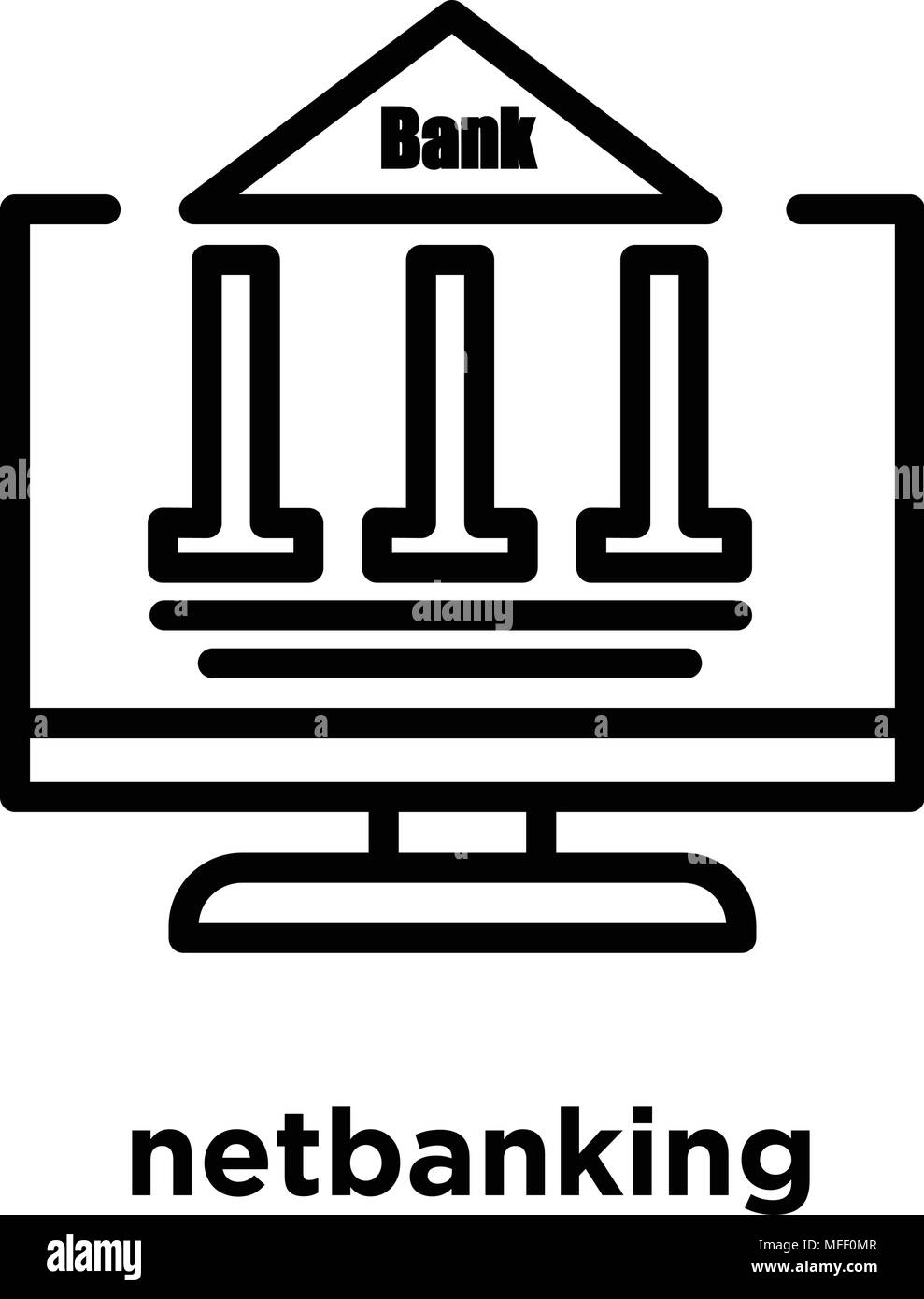Icône netbanking isolé sur fond blanc, vector illustration Image ...