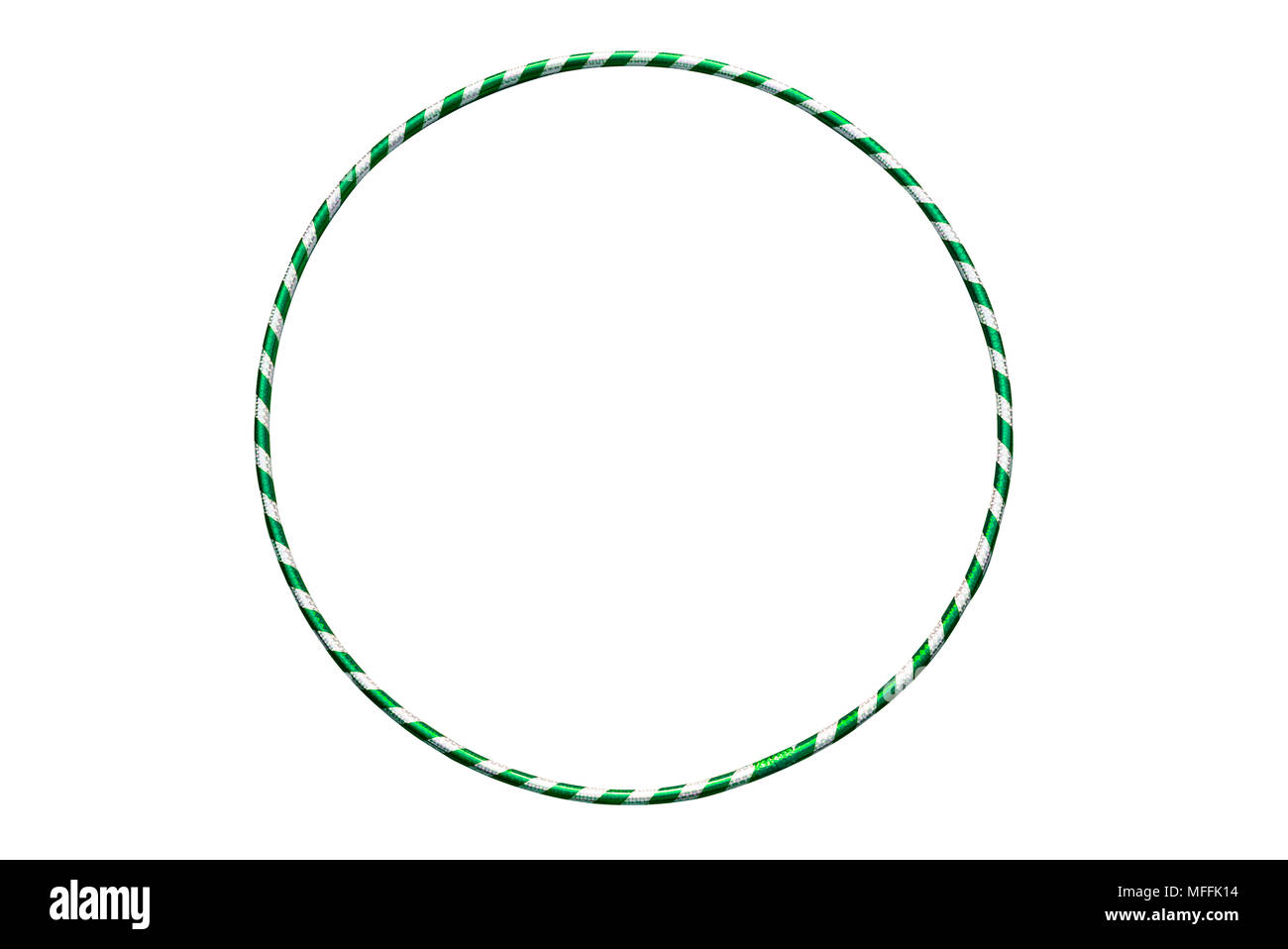 La Hula Hoop silver avec gros plan vert Banque D'Images