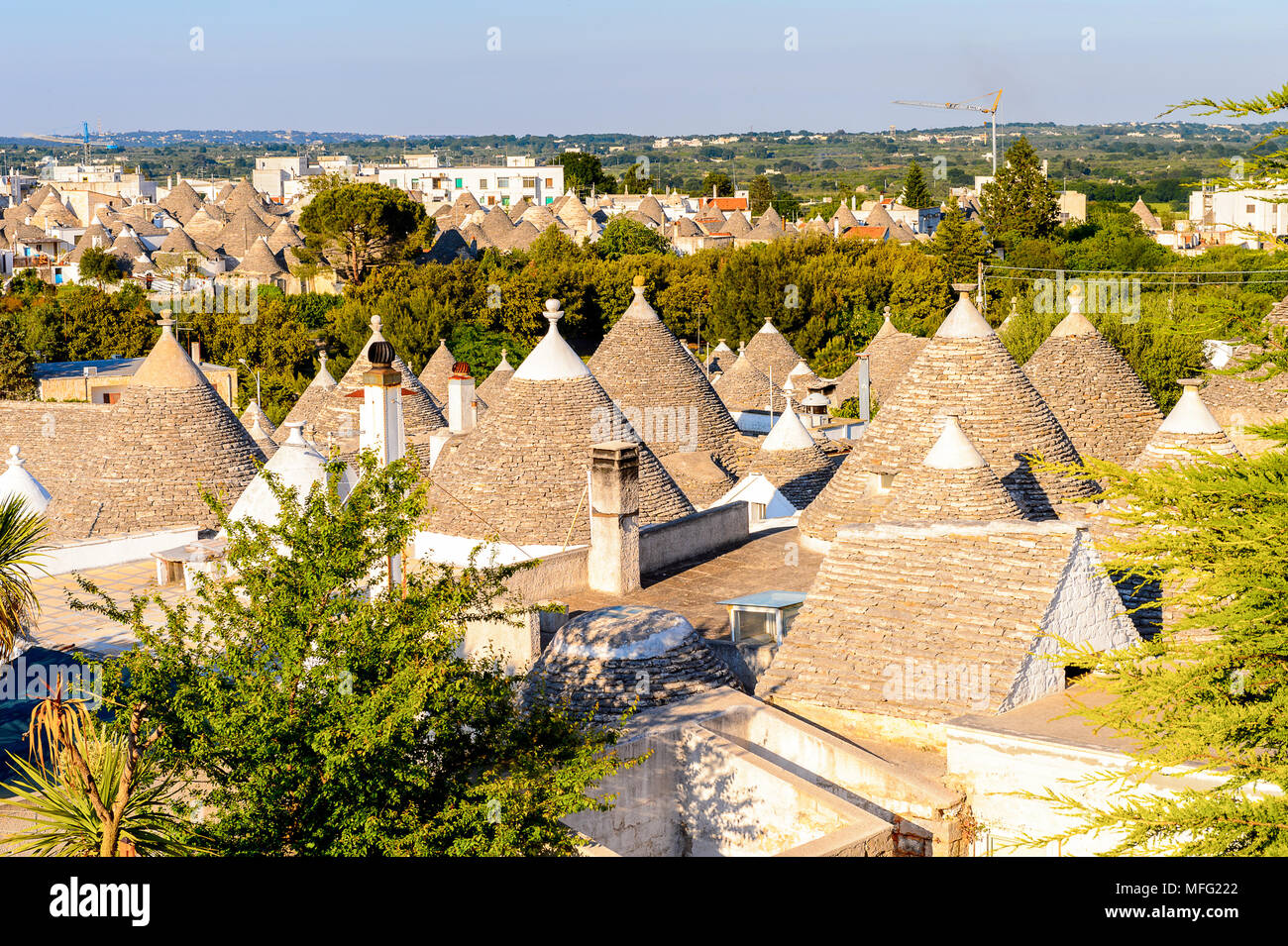 Architecture d'une petite ville d'Alberobello, dans les Pouilles, en