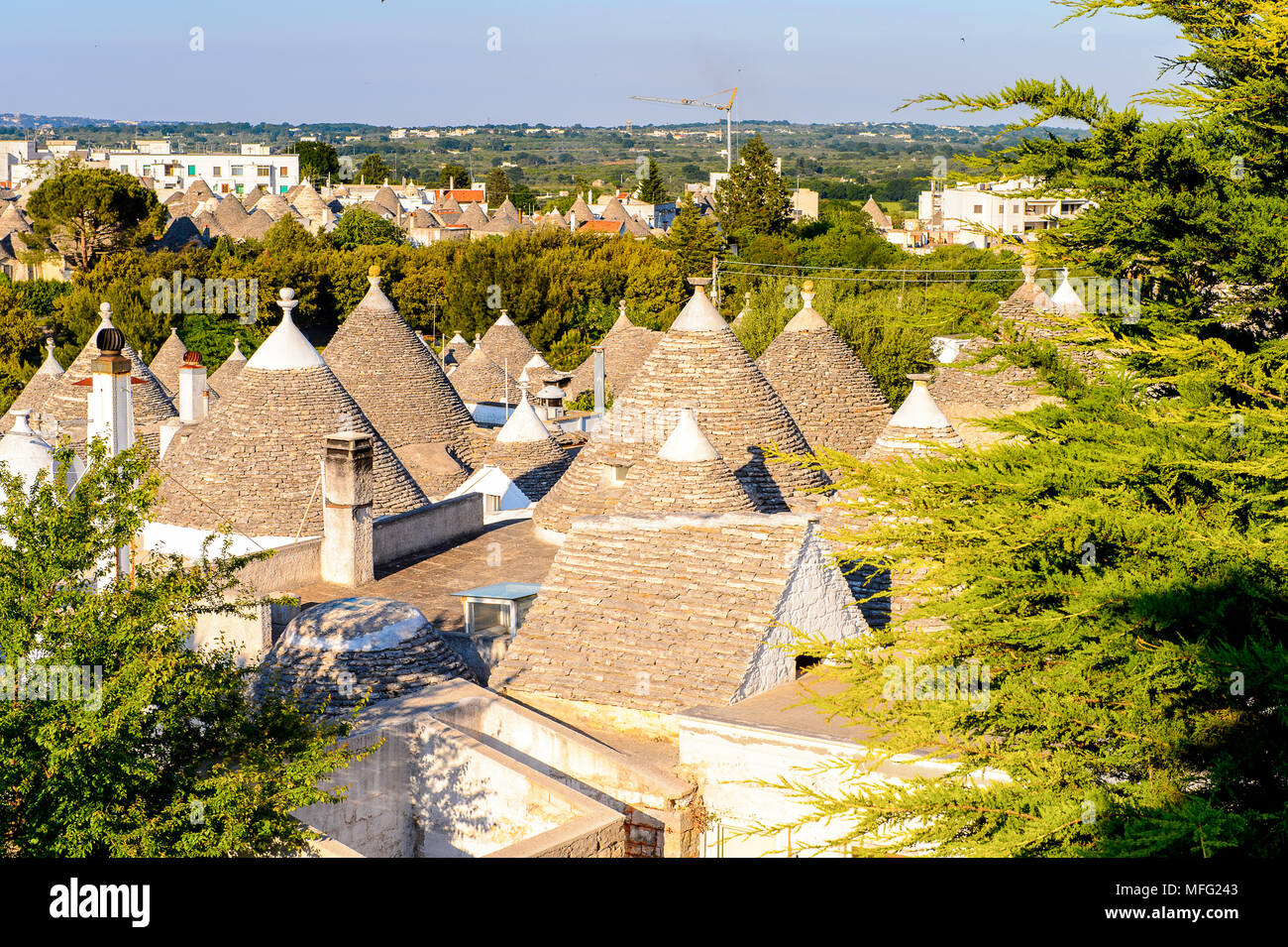 Architecture d'une petite ville d'Alberobello, dans les Pouilles, en