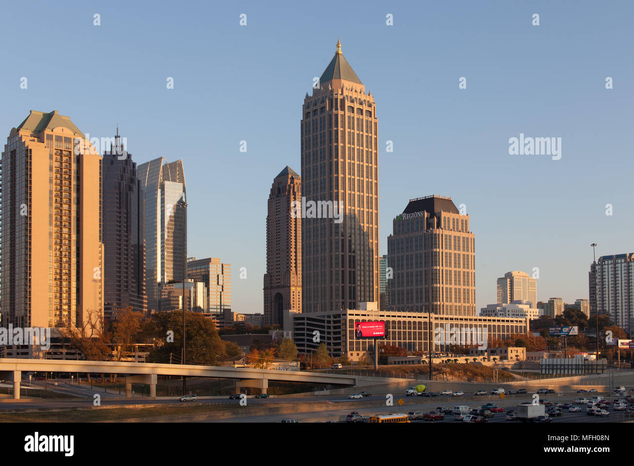 Le centre-ville d'Atlanta skyline Banque D'Images
