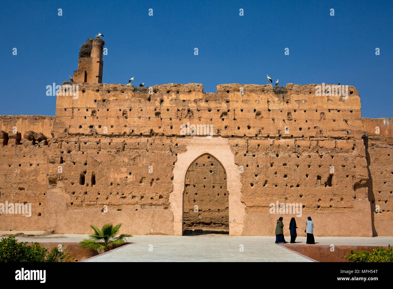 Le Palais Badii, Marakesh, Maroc Banque D'Images