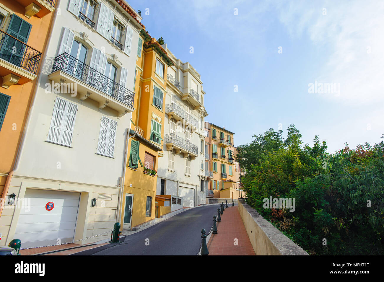 Belle architecture de Monaco, le Palais du Prince de Monaco. Principauté de Monaco est le deuxième plus petit et le plus densément peuplé pays Banque D'Images
