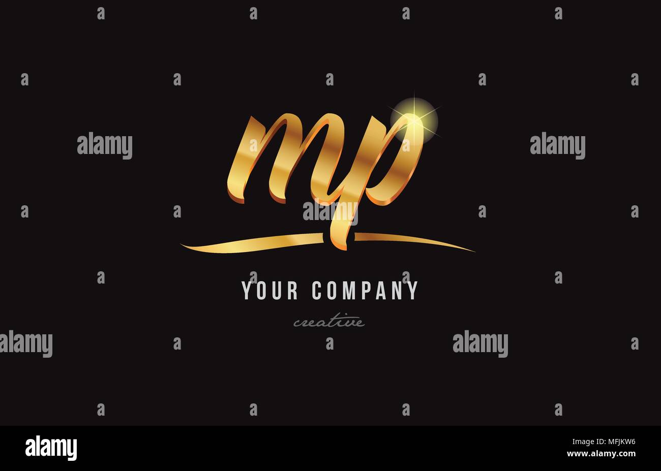 Or lettre alphabet mp m p combinaison logo design adapté pour une société  ou entreprise Image Vectorielle Stock - Alamy