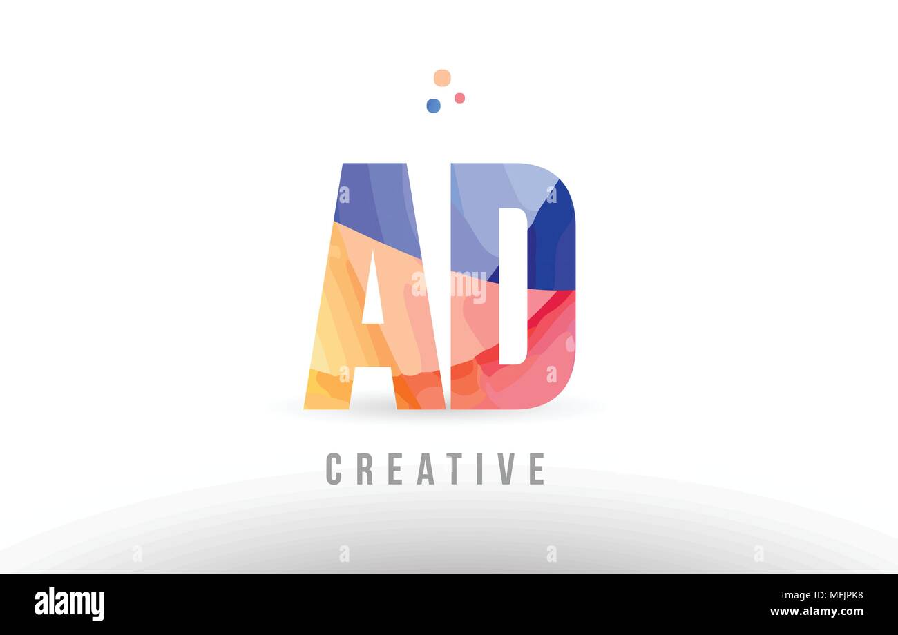 Lettre alphabet bleu orange annonce une combinaison logo d avec des points de conception adaptée à une société ou l'entreprise Illustration de Vecteur