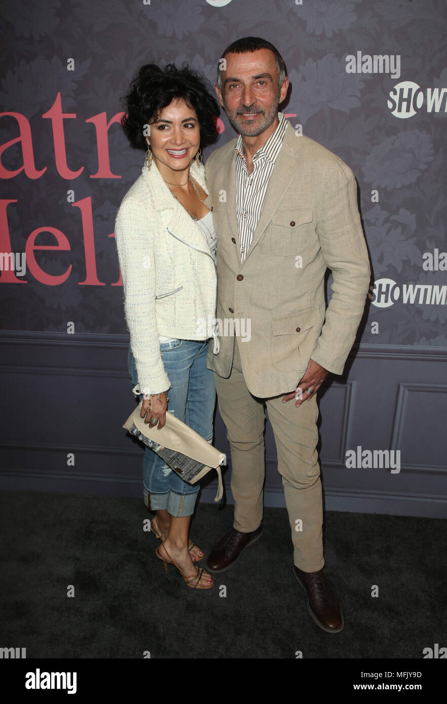 25 avril 2018 - Los Angeles, CA, États-Unis - 25 avril 2018 - Los Angeles, Californie - Shaun Toub, Lorena Toub. Création de ''Patrick Melrose'' de Showtime au Linwood Dunn Theater. Crédit photo : Faye Sadou/AdMedia Banque D'Images