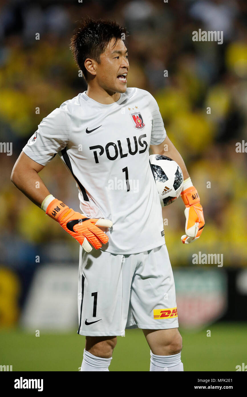 Chiba, Japon. Apr 25, 2018. Shusaku Nishikawa (REDS) Football/soccer : 2018 J1 match de championnat entre Kashiwa Reysol 1-0 Urawa Red Diamonds à SANKYO FRONTIER Kashiwa Stadium à Chiba, Japon . Credit : Yusuke Nakanishi/AFLO SPORT/Alamy Live News Banque D'Images