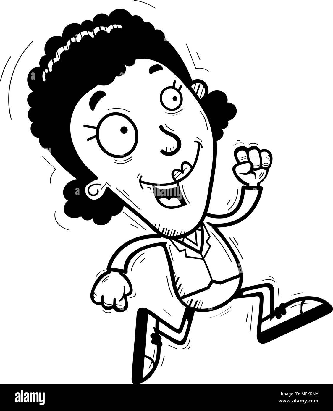 Un cartoon illustration of a black woman. Illustration de Vecteur