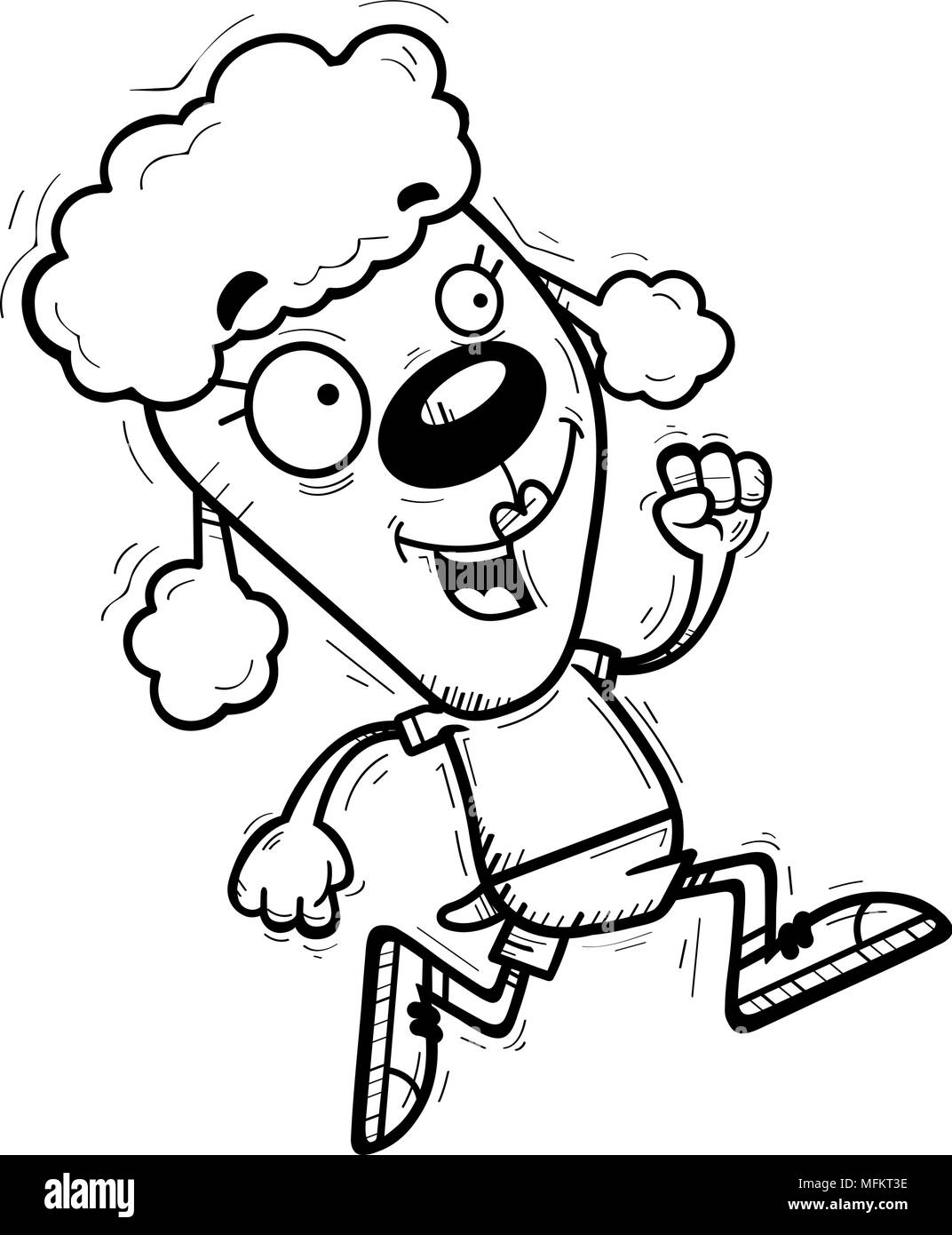 Illustration d'une caricature d'un caniche d'exécution. Illustration de Vecteur Illustration d'une caricature d'un caniche d'exécution. Illustration de Vecteur