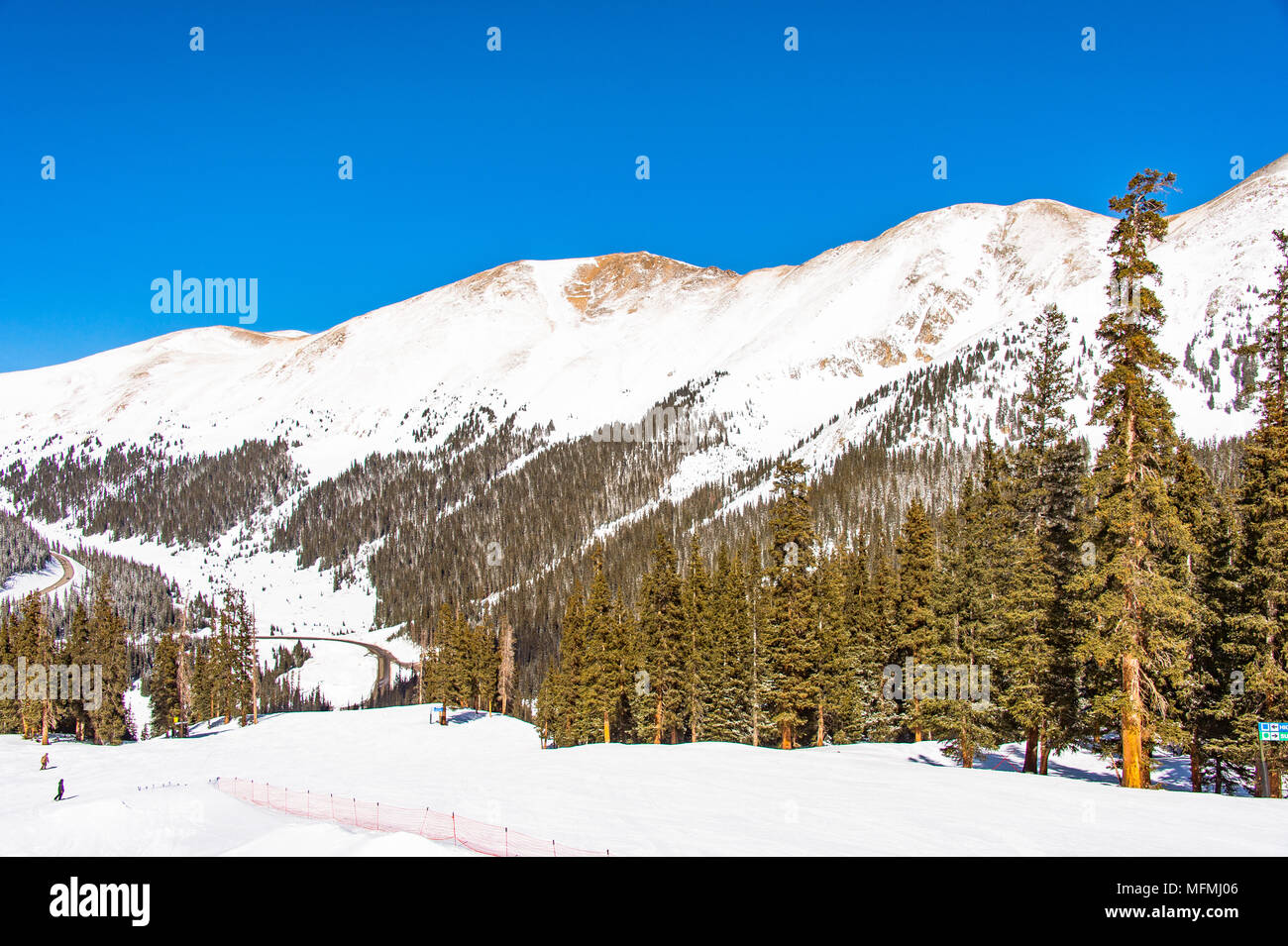 Bassin d'Arapahoe recouvert de neige au Colorado, aux États-Unis Banque D'Images