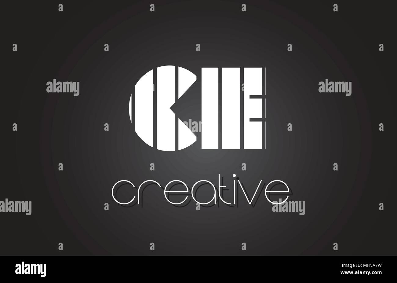CE C E LETTRE DE Création Logo Design avec des lignes noires et blanches. Illustration de Vecteur