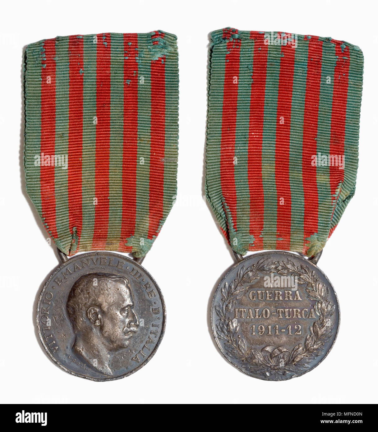 Médaille de guerre Italo-Turkish Banque D'Images