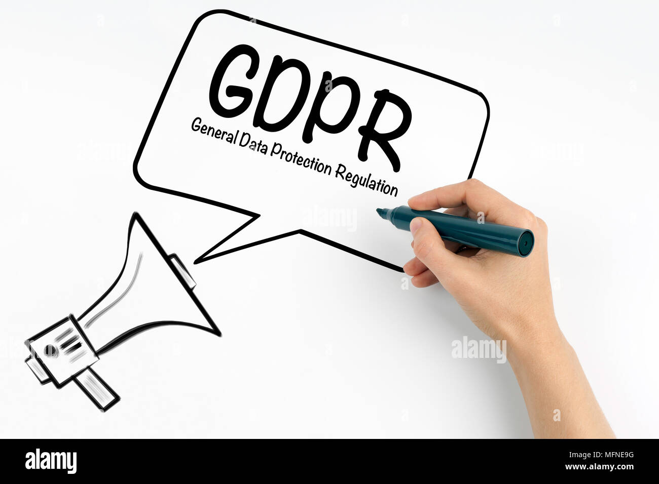 Pibr concept Règlement général sur la protection des données Banque D'Images