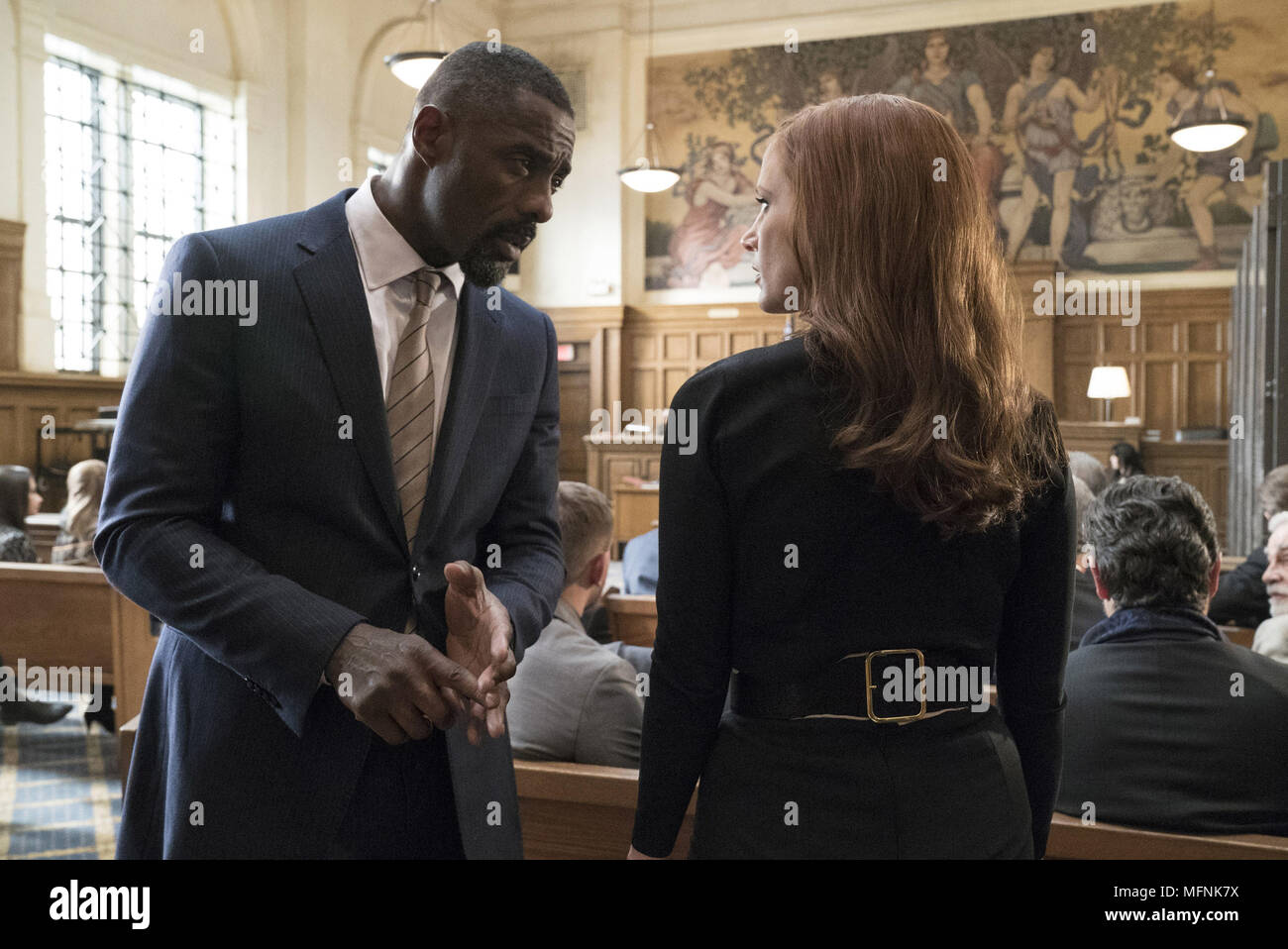 Molly's Game USA / Chine Réalisateur : Aaron Sorkin Idris Elba, Jessica Chastain Banque D'Images