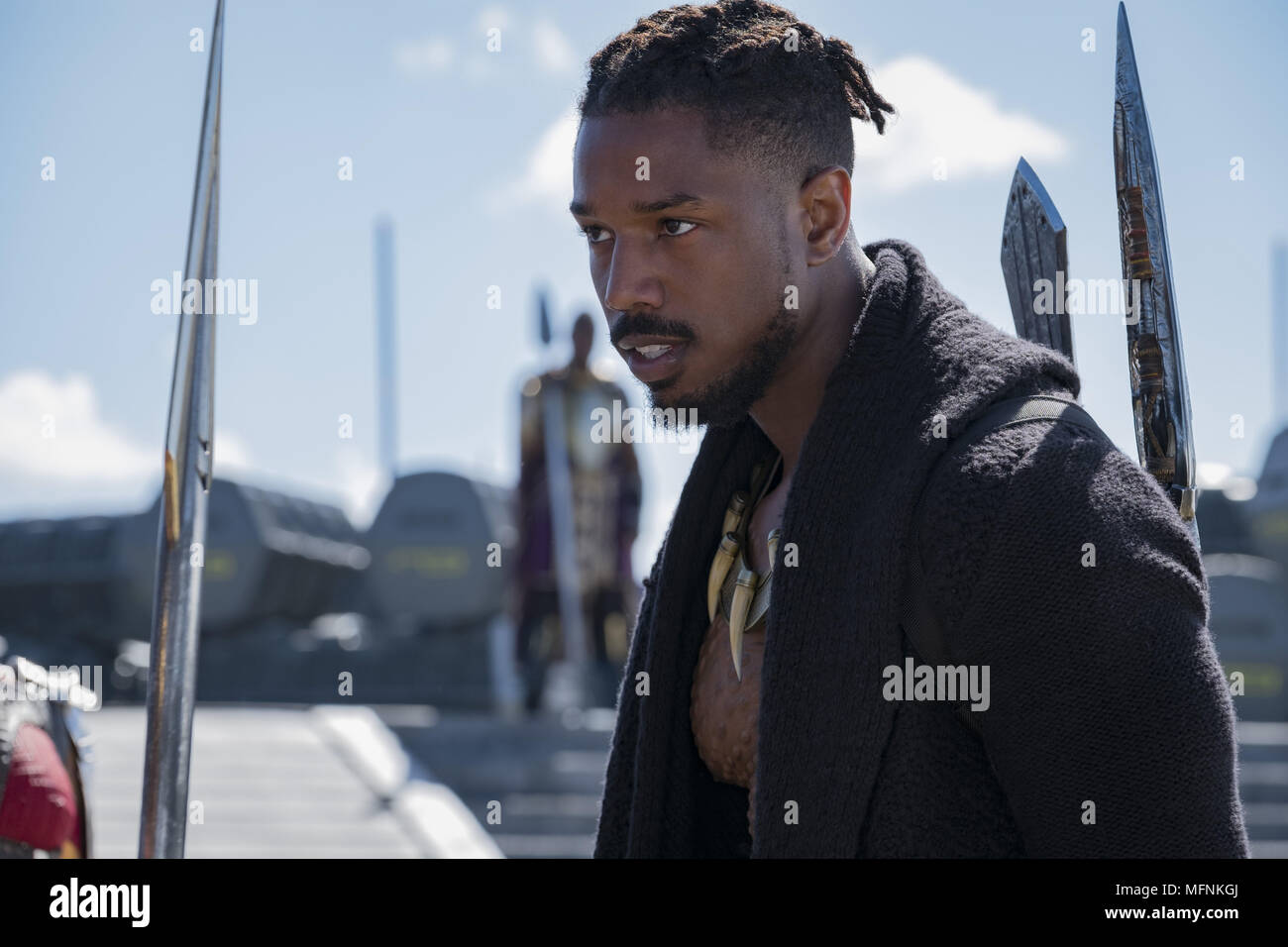 Black Panther USA Réalisateur : Ryan Coogler Michael B. Jordan Banque D'Images