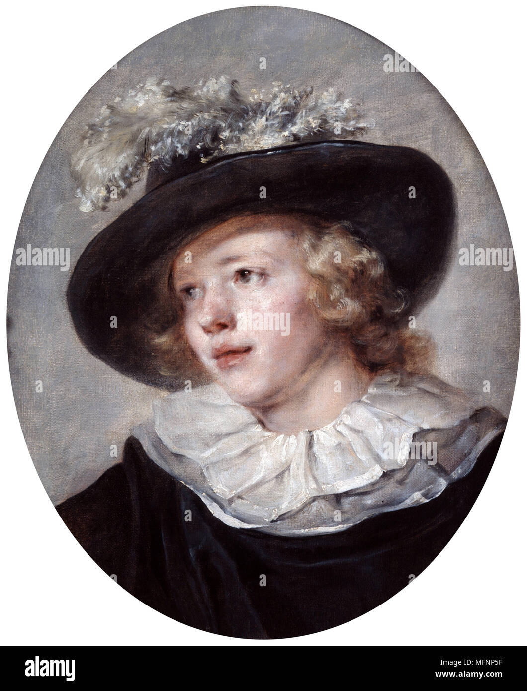 Portrait of a Young Man' : Jean-Honore Fragonard (1732-1806) peintre français. Huile sur toile. Banque D'Images