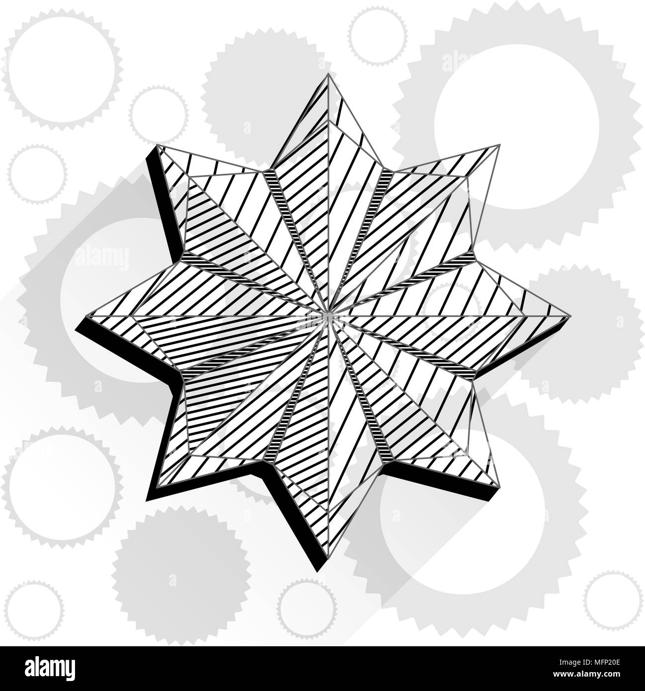 Fleur en bas style poly Illustration de Vecteur