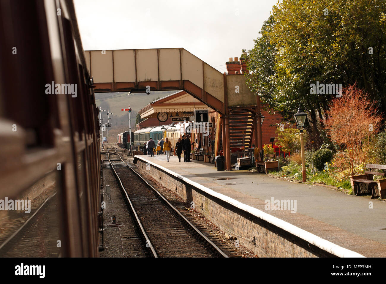 Gloucestershire Warwickshire et Steam Railway collection. Station. Banque D'Images