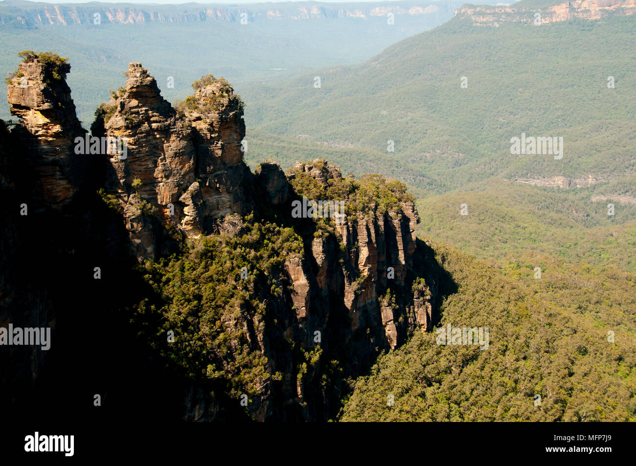 Trois Sœurs - Australie - Blue Mountains Banque D'Images