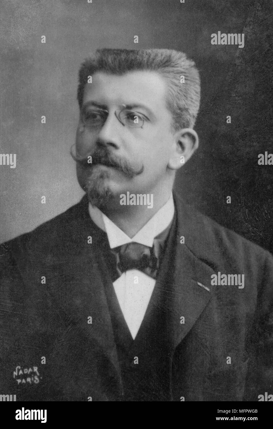 Portrait de Paul Margueritte ( 1860 - 1918 ) écrivain français - photographie par Paul Nadar ( 1856 - 1939 ) Banque D'Images