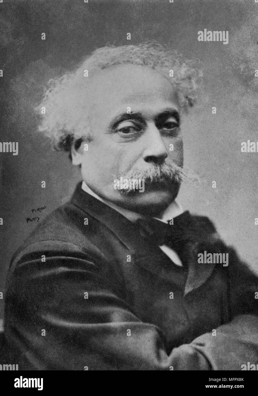 Portrait d'Alexandre Dumas fils ( 1824 - 1895 ) écrivain français - photographie par Eugène Pirou ( 1841 - 1909 ) Banque D'Images